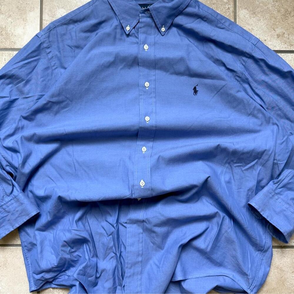 Ralph Lauren Yarmouth Button Up Dress Shirt - Size XL (17 33)